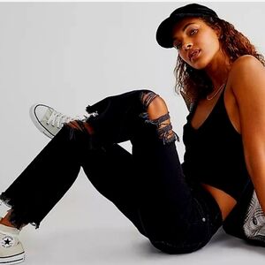 Free People aggie mid-rise straight leg jeans